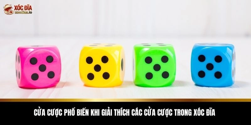 Cửa cược phổ biến khi giải thích các cửa cược trong xóc đĩa